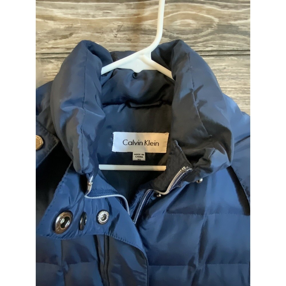 Calvin Klein Puffer Vest With Fur Trimmed Detachable Hood, Women’s XS - Picture 3 of 8